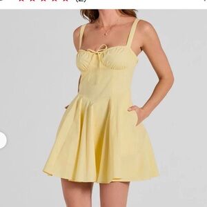 Yellow corset dress